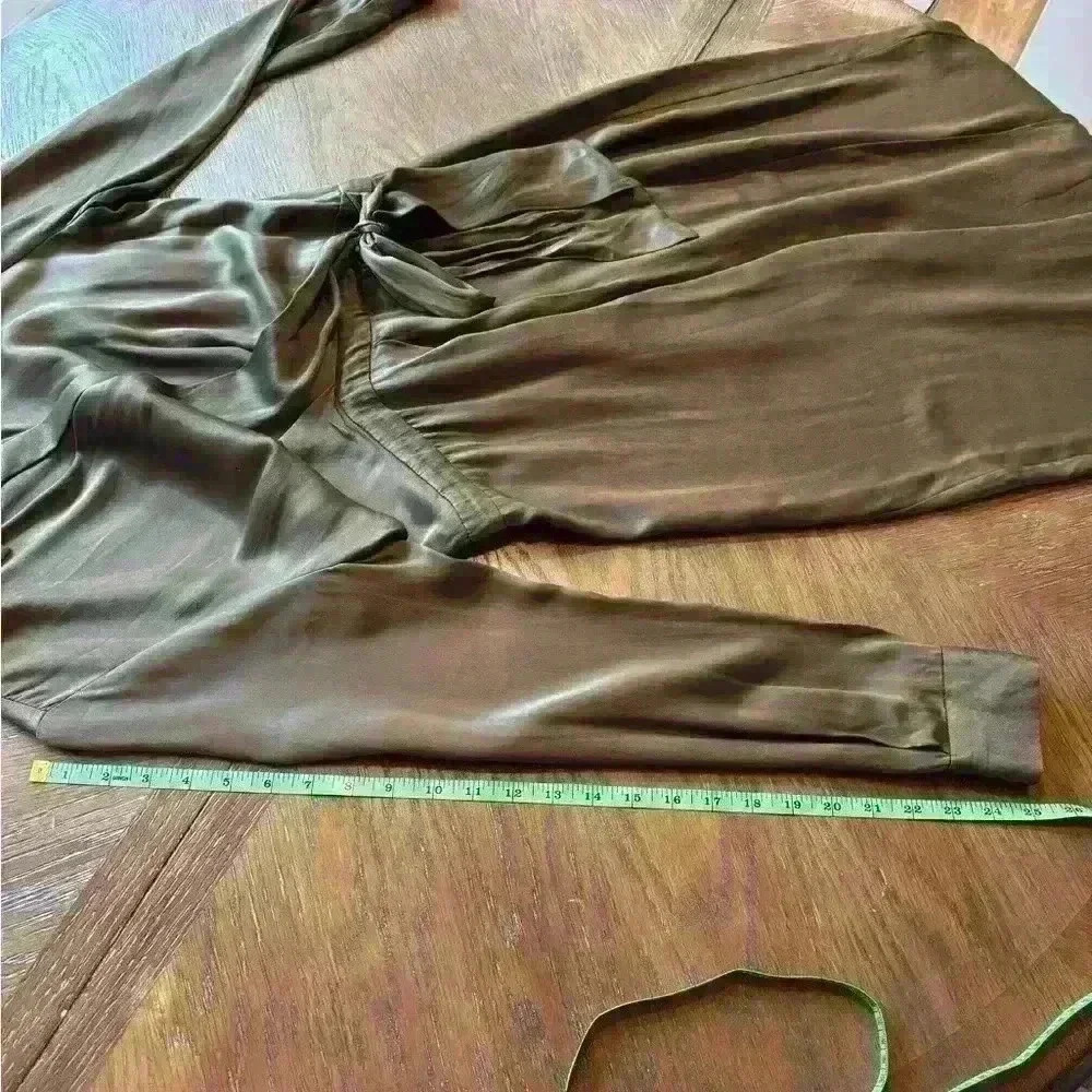 Reiss Arabella Satin Shirt-Style Midi Dress Size 8 - Picture 14 of 14